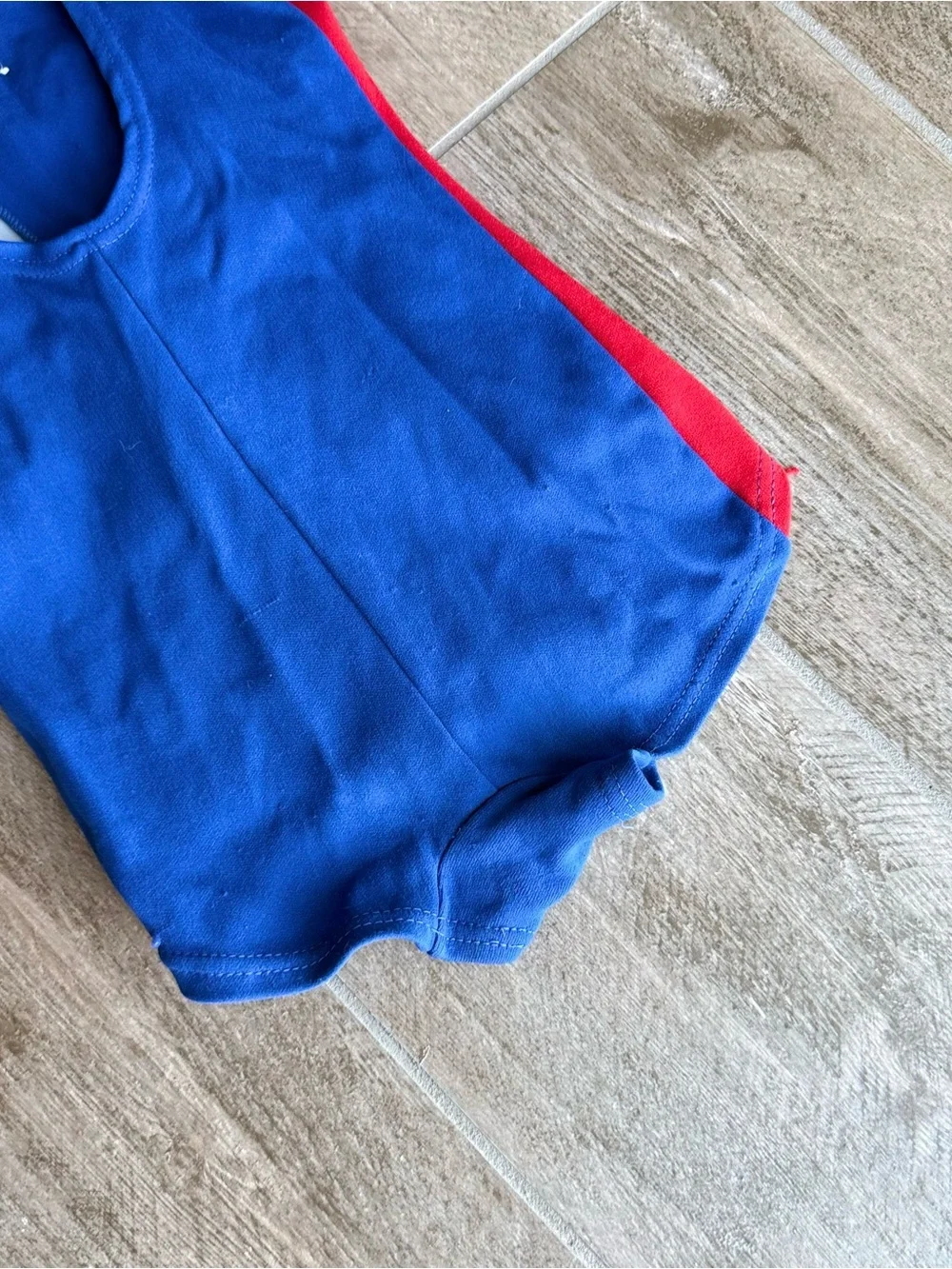 Vintage Girls Red White & Blue Striped One-Piece Leotard or Swimsuit 1970’s